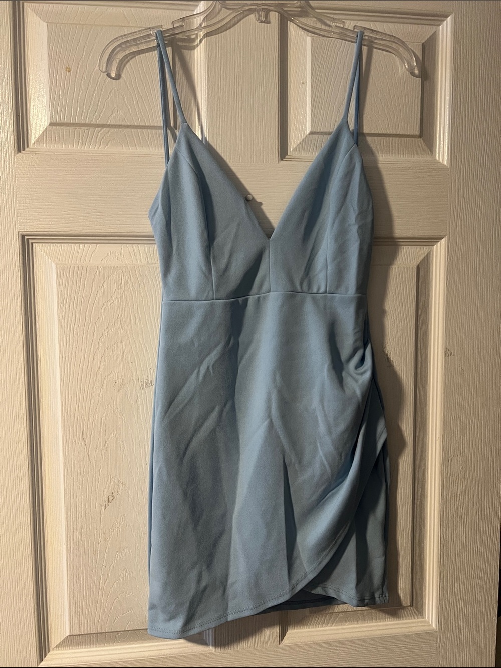 Blue Blush Light Blue Spaghetti Strap Mini Dress